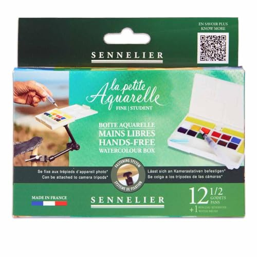 BOITE AQUARELLE MAIN LIBRES 12 1/2 GODET