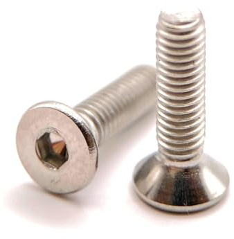 Tornillo M3 x 12 mm cabeza avellanada BTR de acero inoxidable A2 | Ø 3 x 12 mm – M3 x 12 mm | Tornillos FHC de 6 capas huecos (llave allen) ISO 10642 / DIN 7991 | Tornillo inoxidable A2 (V2A/304):