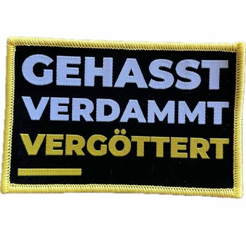 Gehasst, Verdammt, Vergöttert Aufnäher/Patch zum aufnähen oder aufbügeln | passend für Böhse Onkelz Musik-Fanbekleidung