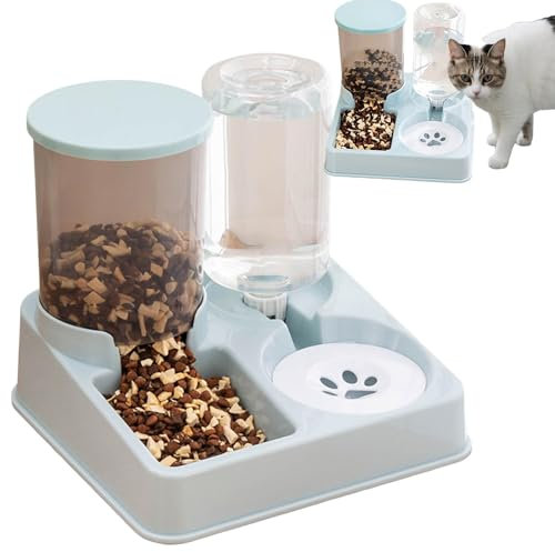 Distributore Automatico Di Acqua Per Gatti, Distributore Automatico Di Cibo Per Gatti E Distributore Di Acqua, Ciotola Per Acqua E Cibo 2 In 1 Per Animali Domestici, Automatico - Cibo Secco Automatico