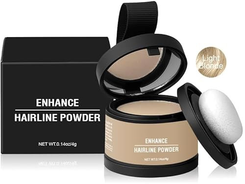 Gbbazu Ansatzpuder, Haar Concealer zur Haarverdichtung fr Frauen und Mnner, Haaransatz Ausbessern & Haarausfall Abdecken, Wasserfestes Haar Make-up zum Ansatz kaschieren (Hellblond, 1Pcs)