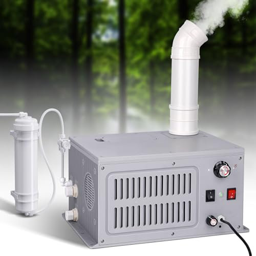 MOGOULUA Industrial Humidifier Fogger Maker 270M³/h Ultrasonic Mist Maker 9L/H Commercial Humidifier For Workshop Supermarket Warehouse Plant Vegetable Greenhouse