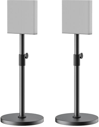 Heavy-Duty Floor Speaker Stands Pair for Sony Bravia Theatre Quad HT-A9M2 Speaker Stands - Height Adjustable Surround Sound Speaker Stand for Sony HT-A9M2 Stands with Cable Management (Stand Only)