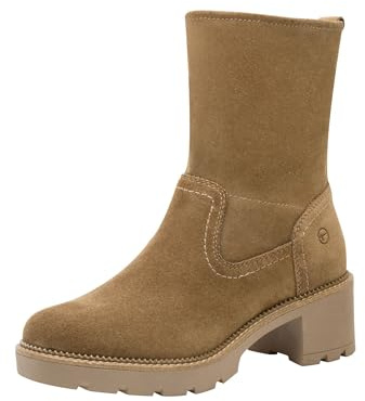 Tamaris Comfort Stivaletti da donna in pelle con tacco a blocco