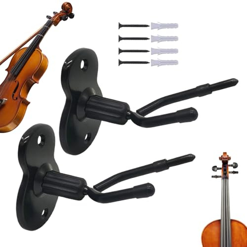 Supporto da parete portaviolino con port Porta con risparmio di spazio e | Confezione di 2 pezzi strumenti musicali a corda per amatori, studio musicale e sala per la musica