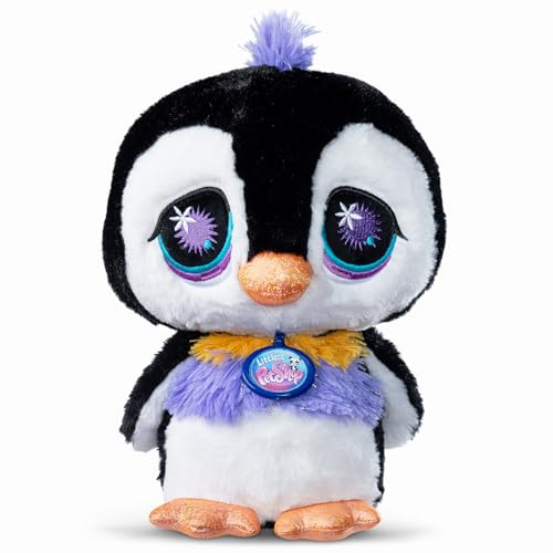 Littlest Pet Shop - Plüschpinguin 25 cm - Littlest Pet Shop LPS Deluxe Pinguin – Niedliche Plüschtiere mit großen, glänzenden Augen – Spielzeug für Kinder ab 4 Jahren – BF00668
