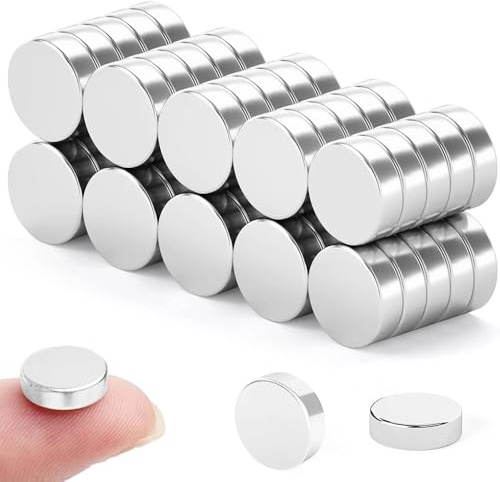 Crozgan 50pcs Magnets 10x3 mm N-52-Magnets Disc Neody-mium Magnets for Refrigerator Needle Board Arts Crafts Office Photos Wall