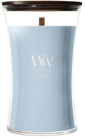 WoodWick Duftkerze | Große Hourglass-Kerze | Lakeside Mist | Perfekte Geschenke für Frauen