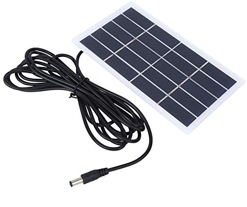kaisudiAP Panneau de batterie solaire en polysilicium 2W 5V, avec Interface DC, charge pour batterie 3.7V, lampe de jardin extérieure