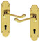 Carlisle Brass Oakley DL168 Lever Lock Door Handles (Pair) Solid Brass Victorian Scroll Handle 10 Year Mechanical Warranty Fire Door Rated Easy Maintain Laquered Finish 170x42mm Requires Mortice Lock