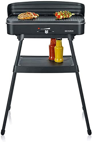 SEVERIN PG 8533 Barbecue-/Standgrill (2.200 W, Grillfläche 49,5 x 24 cm, Lange Zuleitung 1,4 m) schwarz
