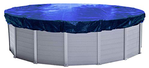 QUICK STAR Poolabdeckung Rund für 500-550 cm Pools | Planenmaß Ø 610 cm | Blau | Sommer & Winter Poolplane | Solar Abdeckplane | 200g/m² PE Zweifach Beschichtete Abdeckung | Solarplane UV-Resistent