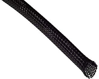 GTSE 10m Cable Tidy Sleeve, 50mm Flat Diameter, Expandable Braided Cable Sleeve, Polyester (PET) Cable Wrap/Cable Tidy Tube