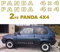 Adesivi Panda 4x4 Stickers Tuning Logo Fiat Stemma Sisley Fuoristrada (Oro)