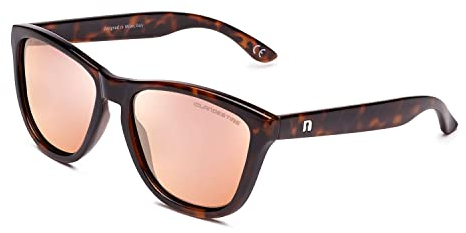 CLANDESTINE - Gafas de Sol Unisex - Modelo Model - Color Habana - Cristales Polarizados de Color Rosa con Filtro HD - Marco frontal TR90 - Protección UV 400-140 x 50 mm