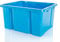 BigDean 3x Stabile Kunststoffbox Eurobox - 44x35x23 cm - passt in Kastenregale - Stapelbox blau Aufbewahrungsbox Drehstapelbehälter ohne Deckel