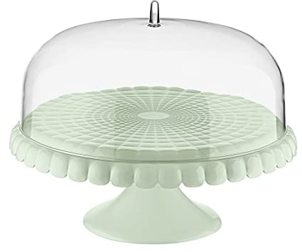 Guzzini - Tiffany, Alzata con Campana Piccola, Tortiera con Coperchio - Verde Malva, Ø 30 x h27 cm - 199401243