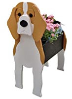 HTDZDX Dog Planter Plant Pots, Cute Animal Shaped Cartoon Flower Planter, Unique Dog Design Garden Plant Pots,Planters for Outdoor,Garden,Patio Decoration,Beagle,35 * 20 * 22cm