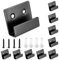 Luomorgo 10 Pcs Tile Display Wall Hanger, Stainless Steel Wall Mount Brackets Hook, Heavy Duty Tile Hanger for Mirrors, Picture Frame Ceramic Wall Display (Small Size, Black)