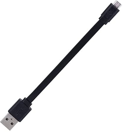 Wolfteeth 20cm 2A Ecig Vape Micro USB Charger Charging Cable, Compatible GS EGO II Prime 2200mAh Rechargeable Battery, Nicotine Free/Black 121500F