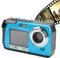 Waterproof Digital Camera, 4K Dual Screen Camera with High Capacity Battery, Expandable Storage up to 128GB, Ideal for Snorkeling and Vacation