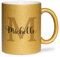 glitzertassen.de® | Namenstasse mit Buchstabe | Personalisiert| Tasse mit Glitzer | Geschenkidee | Keramik | 330 ml | Gold