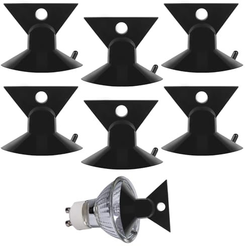 6 Pcs Bulb Removal Tool, PVC Black Light Bulb Changer for GU10, Lamp Light Suction Cup Removals for Mini Track Replacement Bulbs Essential Household Accessory