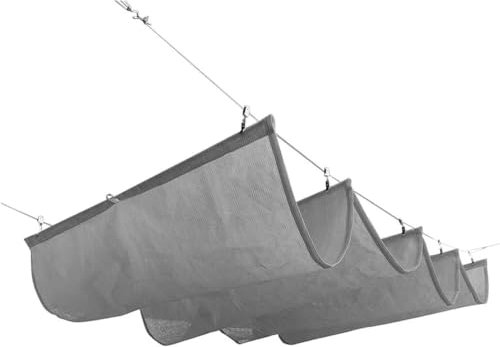 Schattenabdeckung for den Außenbereich, gewellte Markise, einziehbare Pergola-Terrassenüberdachung, individuell anpassbar, der obige Preis gilt for 1 Quadratmeter Pergola-Sonnenschutz (Farbe: Grau)(Gr