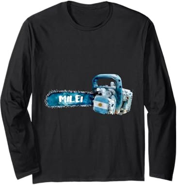 Peluca Milei - Javier Milei Kettensäge Langarmshirt