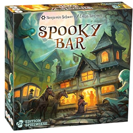 EDITION SPIELWIESE, Spooky Bar – Familienspiel ab 8 Jahre, Kartenspiel, Spannendes Gespenster Spiel für 2-4 Spieler ab 8 Jahren