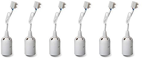 6x Baustellenfassung weiß E27 230V max. 60W Baufassung Lampenfassung Fassung Renovierungsfassung