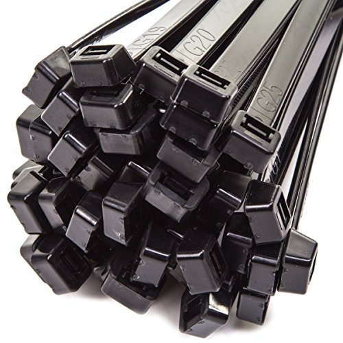 100x Strong Black Cable Ties (780mm x 9mm)