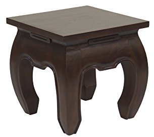 Beho Natürlich gut in Holz COUCHTISCH Opium Teak Farbe KOLONIAL Verschiedene größen (60 x 60 cm)