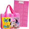 alles-meine.de GmbH Strandmatte/Strandunterlage mit Kissen - - Minnie Mouse - inkl. Name - 75 cm * 150 cm - Faltbare Picknick Decke/als Unterlage Isomatte - Nackenrolle Garte..