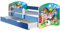 ACMA Kinderbett Jugendbett mit Einer Schublade und Matratze Blau mit Rausfallschutz Lattenrost II 140x70 160x80 180x80 (34 Farm, 180x80 + Bettkasten)