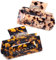 Lot de 2 pinces à cheveux pour femmes et filles,7cm Antidérapante pince à griffes cheveux adulte,Découpe Écaille de Tortue pince cheveux crabe leopard,2couleurs