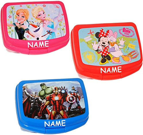 alles-meine.de GmbH Brotdose/Lunchbox - die Eiskönigin - Frozen - incl. Name - SUPERLEICHT - großes Fach - Brotbüchse Küche Essen - aus Kunststoff - für Mädchen - Kinder - ..