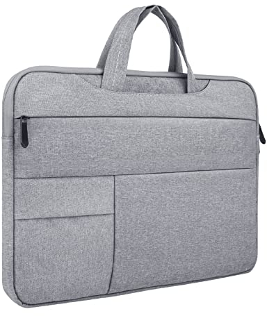 RAINYEAR 16 Pulgadas Funda Protectora para Portátil Especialmente Compatible con 16 MacBook M1 M2 Pro/MAX A2141 A2485 Laptop Ordenador Portátiles Bolsa Maletín con Asa y Multi Bolsillos,Gris