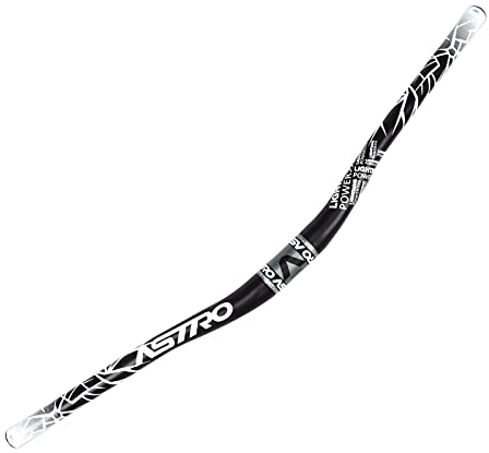GRTE Mountainbike-Lenker Leichter Aero-Aluminium-MTB-Riser-Lenker 31.8×680/720/780mm extra lang Farbige Fahrradlenker,Schwarz,720mm