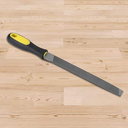 ASHATA 8in Flat Mill File, Smooth Blade with Handle Edge File, Tool Sharpener for Sharpening Knife, Axe, Hatchet, for all metal materials