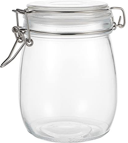 Garneck Glass Storage Jar Airtight Kitchen Containers Coffee Storage Container Bean Jar