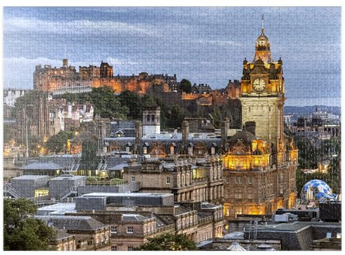 MyPuzzle Edinburgh Scotland - Premium 1000 Piece Jigsaw Puzzle - Made in USA