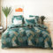 Parures de Lit 3 pièces Sets Plantes tropicales feuilles de palmier double face Motif Housse de Couette double 220x240 et 2 Taies d’Oreillers 50x75cm Literie Microfibre Convient aux Adultes Jeunes