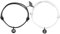 MY LUXERY 2er Set Magnetische Paar Armbänder Schnur | Partnerarmbänder mit Gravur Name Buchstabe | Armband Verbunde Paare Herz Magnet Anziehung Edelstahl Freundschaftsarmband Geschenk für Frauen t