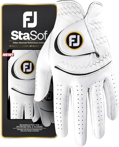 FootJoy Women's StaSof Golf Glove, White, Small, Worn on Left Hand