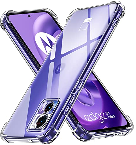 iVoler Cover per Motorola Moto Edge 30 Neo, Custodia Trasparente per Assorbimento Degli Urti con Paraurti in TPU Morbido, Sottile Morbida in Silicone TPU Protettiva Case