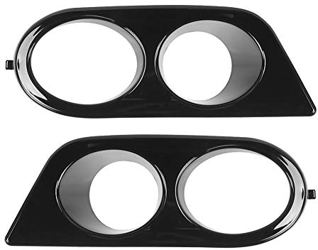 Nebelscheinwerferabdeckung Nebelscheinwerfer, 2pcs Frontstoßstange Foglight Cover Dual Holes Autozubehör Ersatz Passend für E46 M3 2001-2006(Helles Schwarz) Auto