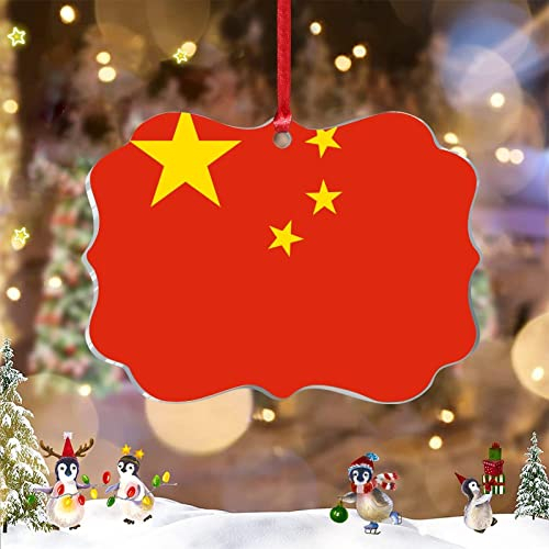 Weihnachtsschmuck 2022 China-Flagge Ornament für Weihnachtsbaum Dekor China Land Stadt Souvenir patriotisch personalisierte Weihnachtsschmuck Urlaub Weihnachten Andenken Neujahr Geschenke