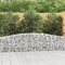 Tidyard Gabbione ad Arco per Recinzione,in Ferro ZIncato,400x30x60/80 cm,Gabbia Recinzione,Gabbione in Acciaio Zincato da Giardino,Gabbia in Rete Acciaio da Giardino,Gabbia da Giardino