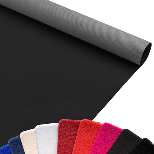 Primaflor Event- und Messeteppich Salsa | 100x2200 cm | Anthrazit | 5 mm | Messeteppich Meterware mit Gummirücken | Vlies Teppich | Nadelvlies Bodenbelag für Messe, Event und Publikumsverkehr
